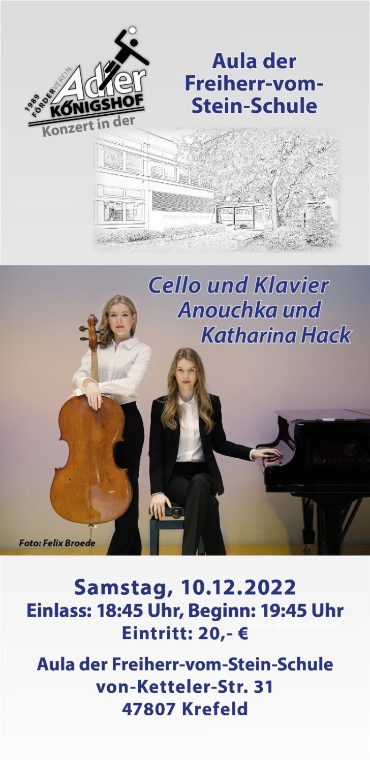 Cello und Klavier mit Anouchka und Katharina Hack